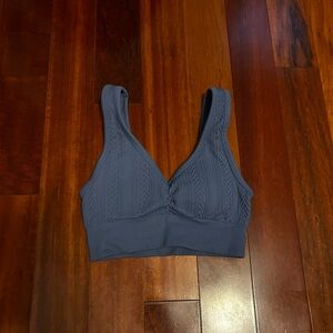 Aerie Navy Textured Bralette